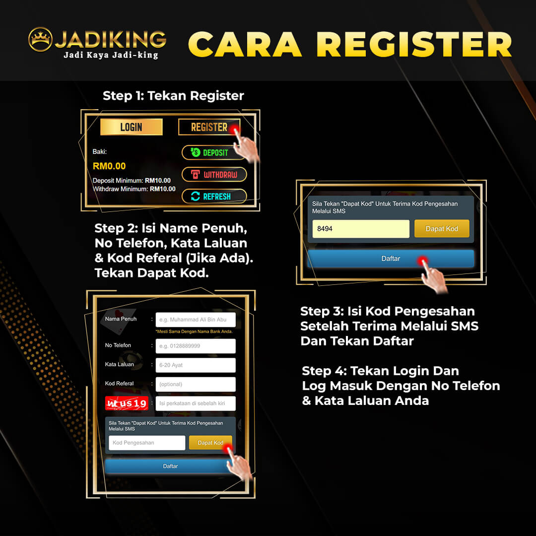 Image to show steps to Claim Link Free Credit No Deposit at Jadiking