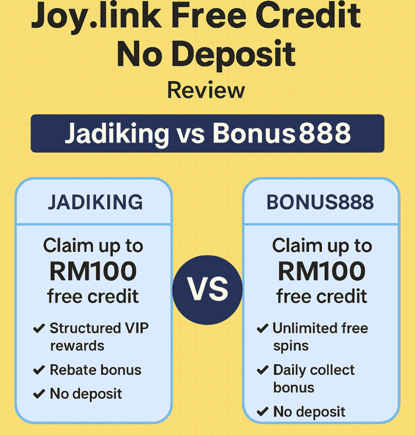 Summary for Joy.link Free Credit No Deposit Review Comparison of Jadiking vs Bonus888
