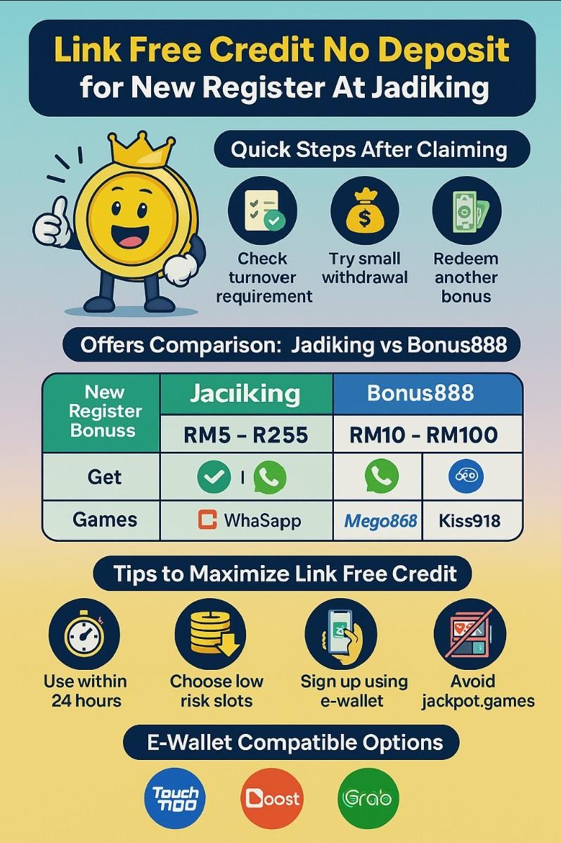 How to maximize Link Free Credit No Deposit at Jadiking